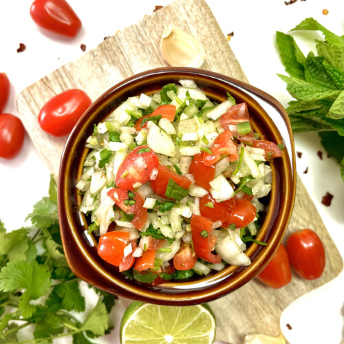 pico de gallo in bowl