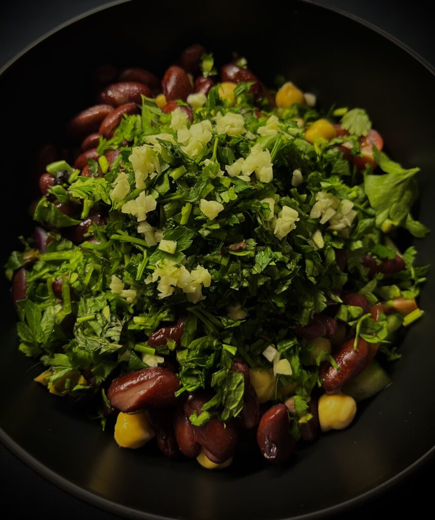 protein packed bean salad