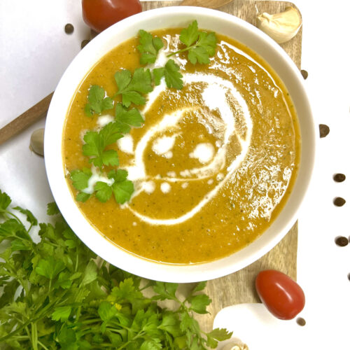 tomato soup in bowl