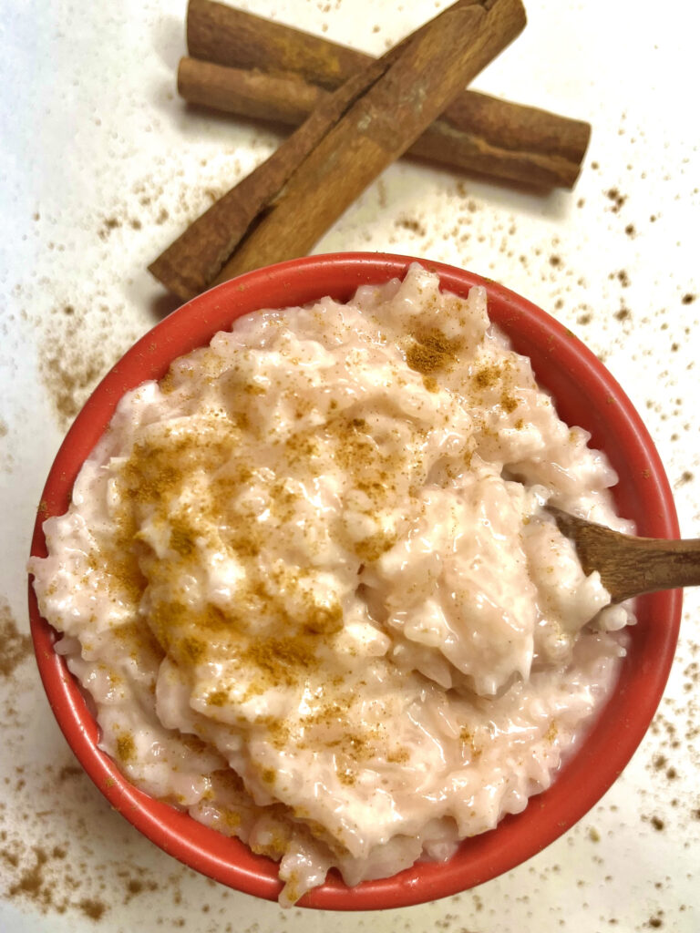 rice pudding with cinnamon