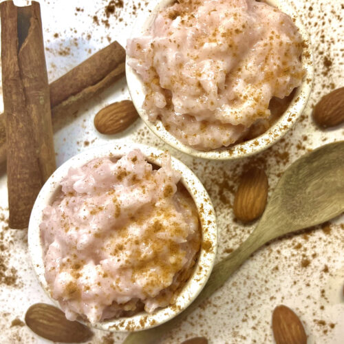 rice puddings with cinnamon