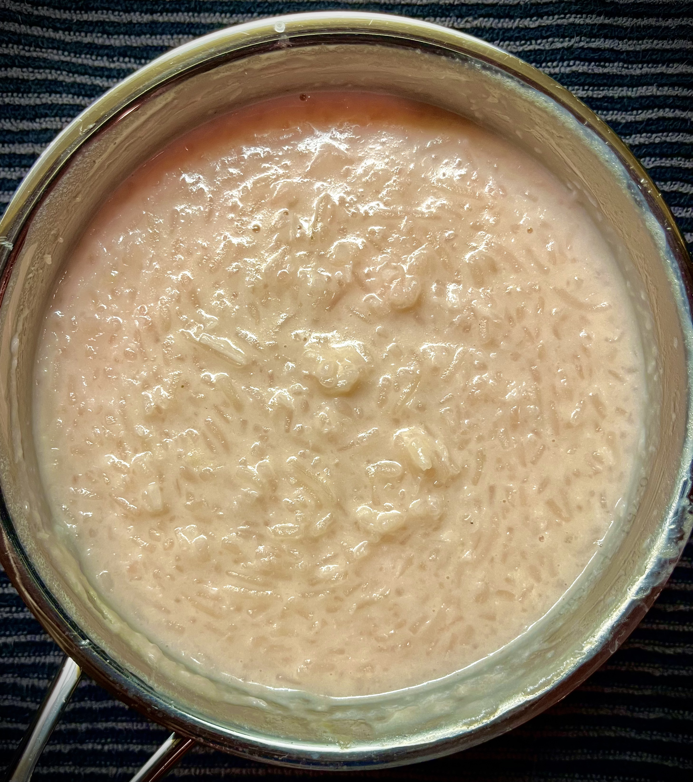 rice pudding in pot