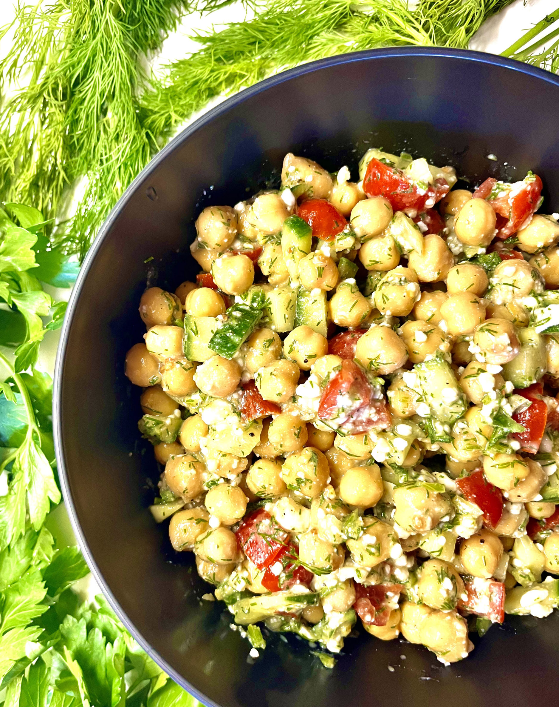 Chickpea Lemon Dill Salad 