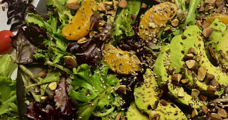 mandarin salad plated