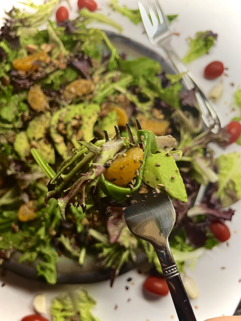 mandarin salad close-up