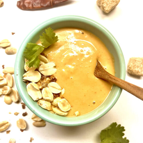 peanut sauce in cup