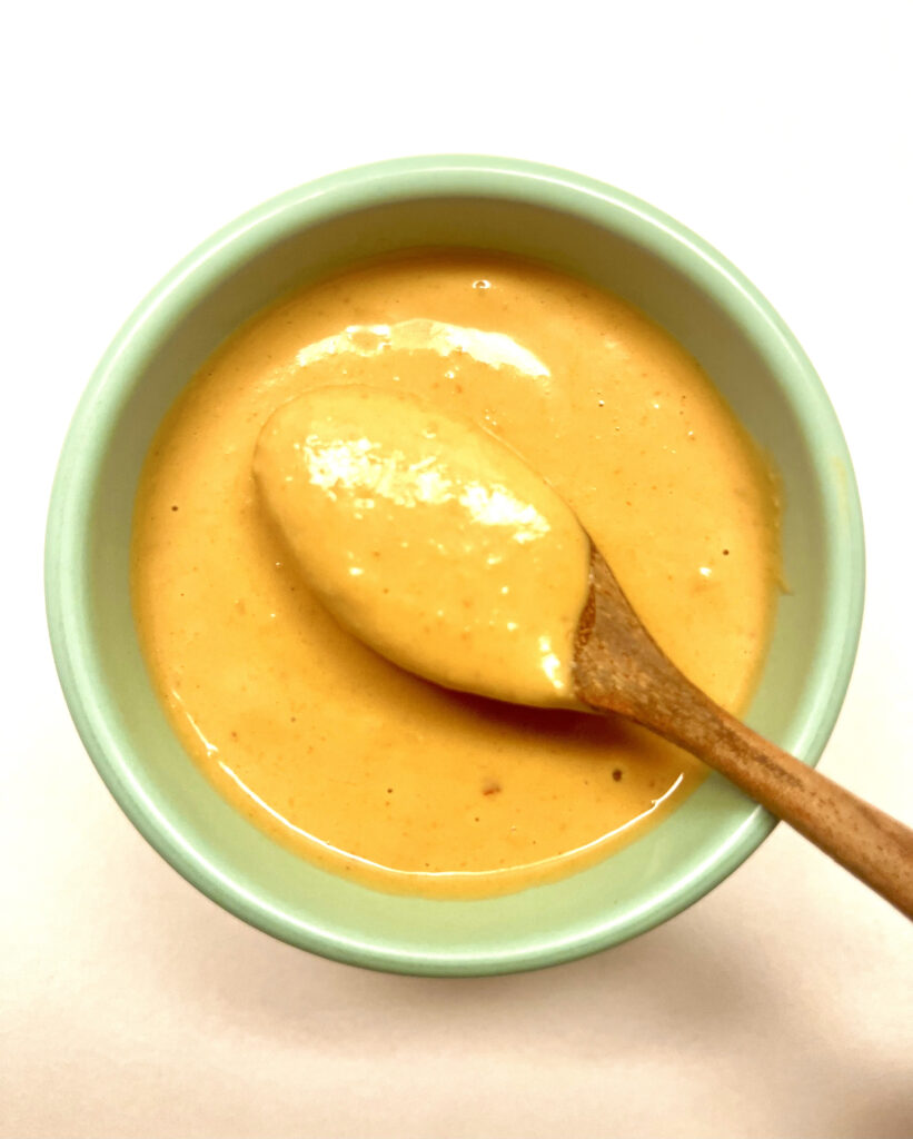 peanut sauce in cup