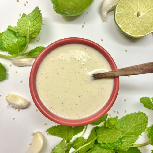 tahini dressing in bowl