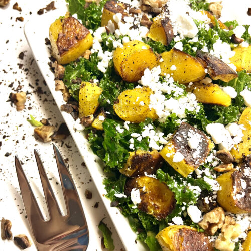 salad close-up with fork