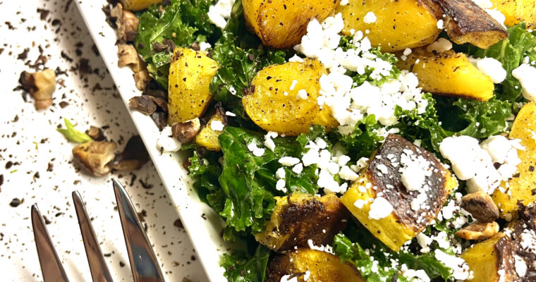 salad close-up with fork