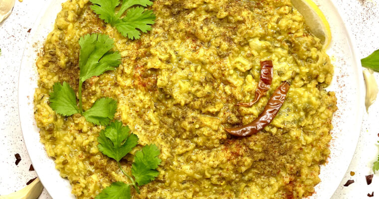 khichdi with garnish