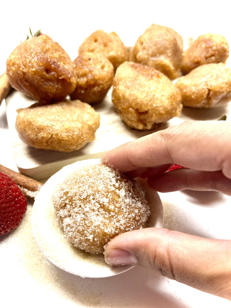 sweet crispy buns close up