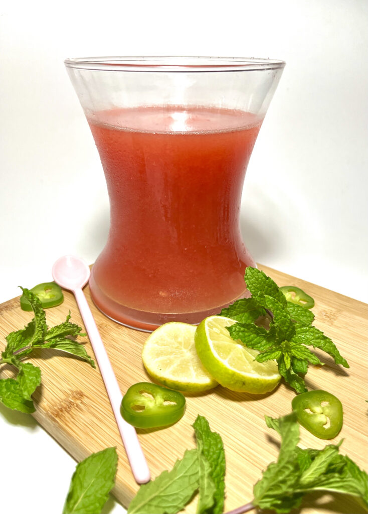 watermelon juiced and other ingredients