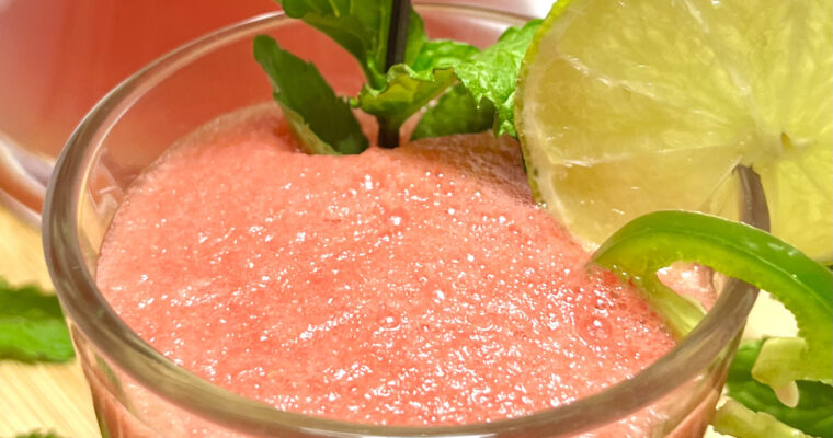 watermelon agua fresca in glass