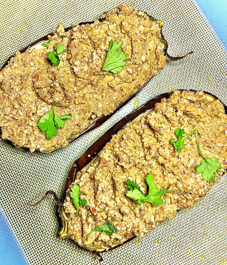 eggplant stuffed with walnut meat