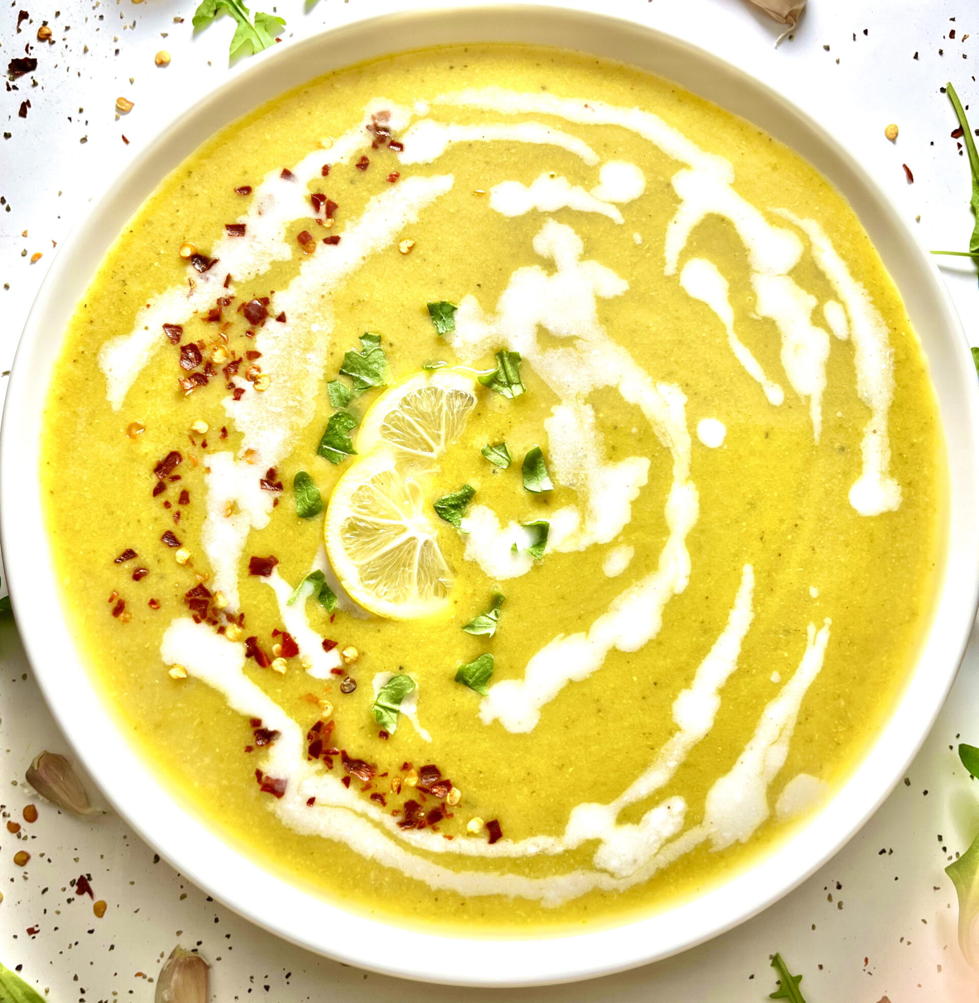 Creamy Broccoli Lentil Soup