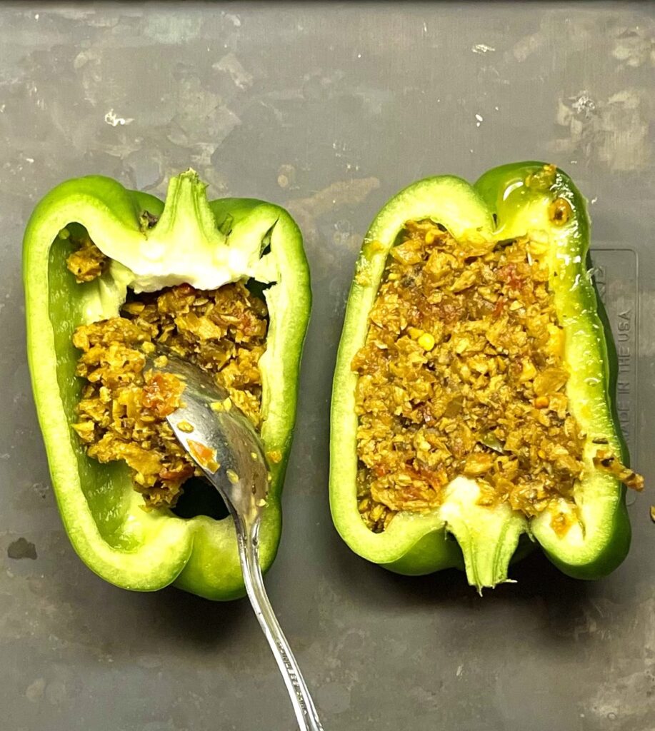 walnut meat in stuffed peppers