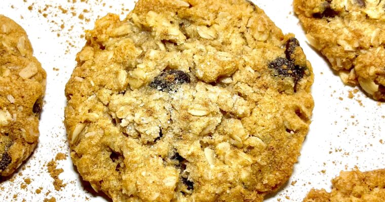 cookies on white background seen from above