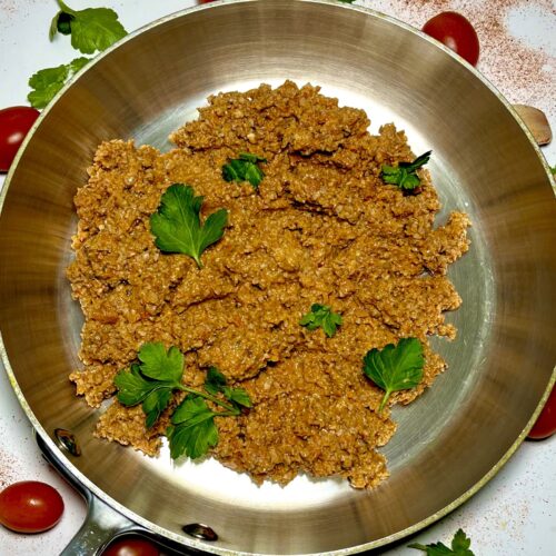 walnut meat in pan